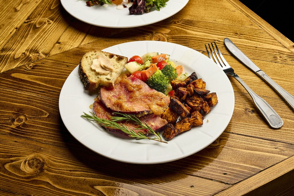 Holiday plate from Nameless Catering